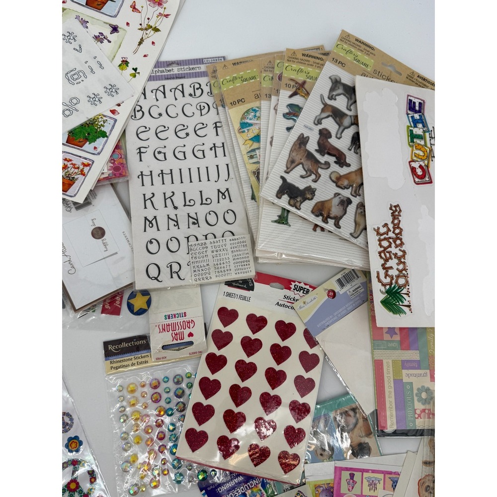 3 Lb Mixed Sticker Lot Scrapbooking Planner Alphabet Holiday Animals Crafts - Picture 9 of 10